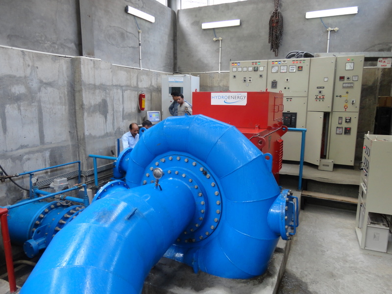 Francis turbine installation — electromechanical works