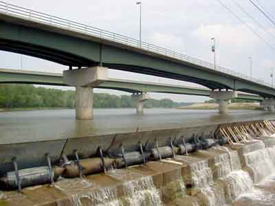 UNDP-GEF Hilly Hydro demonstration — weir/barrage installation