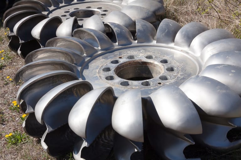 Pelton Turbine under repair