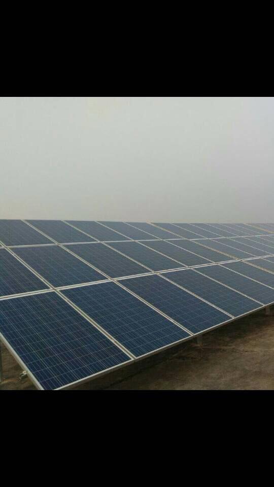 Ground-mounted solar plant close-up — India